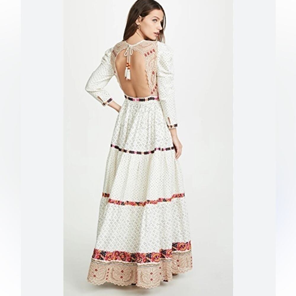 Ulla Johnson Salma Open-back Embroidered Macrame Dress maxi gown - Picture 11 of 15
